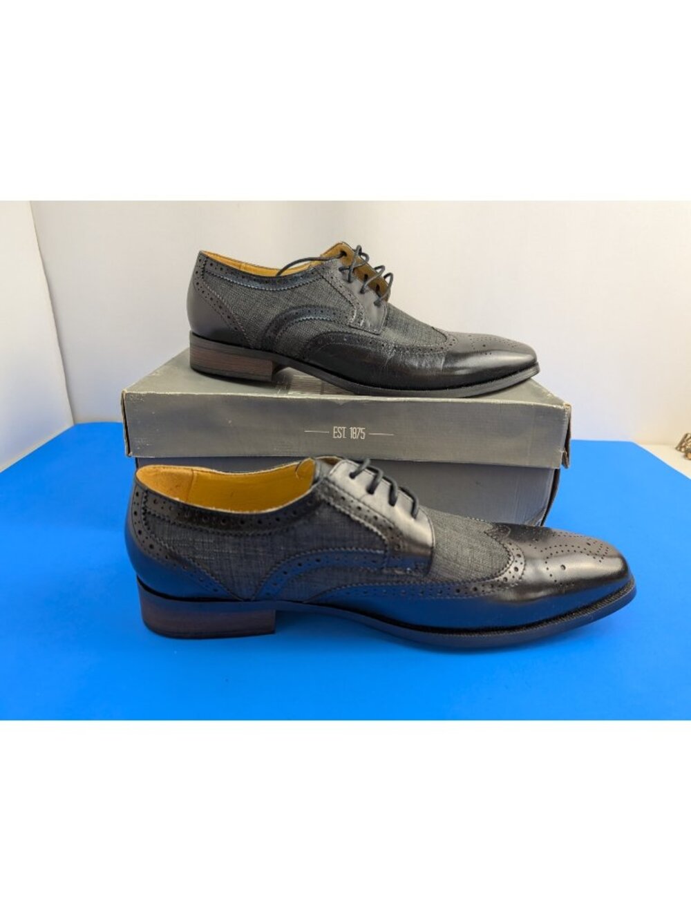 Stacy Adams Kemper Wingtip Oxford COLOR Black Multi MENS Dress Shoes SZ 10 M NIB